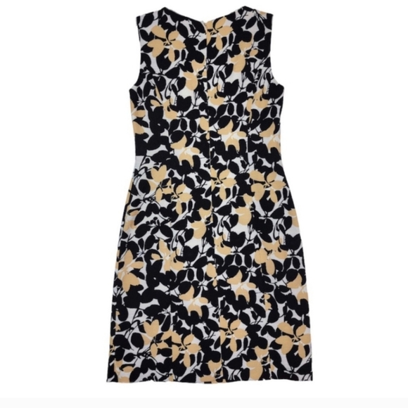 Nipon Boutique Black/Yellow Floral Sleeveless Sheath Dress, Sz 14 EUC - Picture 3 of 6